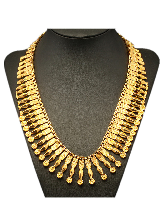 

New Fashion Jewelry Handmade Stainless Steel Gold Color Womens Necklace King Jewelry Wholesale Trendy Direct Sweater Chain Necklace