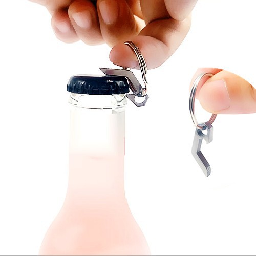10 Pcs/Lot mini stainless steel Bottle opener keychains outdoor use multifunctional tools keychain keyring wholesale factory direct