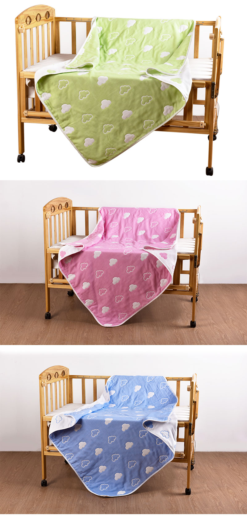 Wearable Six Layers Cotton Throw Blankets Kids Blanket For Beds Cute