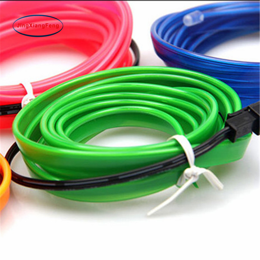 3M 110V LED Flexible Neon Light Glow EL Wire Rope Tube Car/Room Decorative Light 10 Colors + 12V Inverter-image-413309534