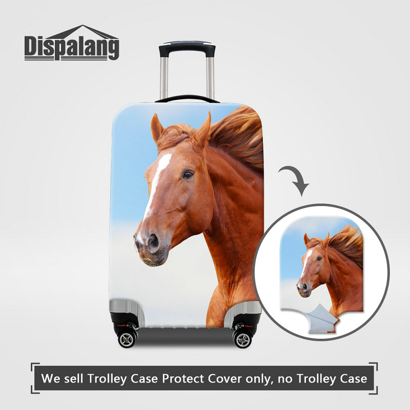 

Women Men Thick Elastic Luggage Protective Cover For 18 20 22 24 26 28 30 32 Inch Trunk Cases Animal Horse Elastic Stretch Travel Accessories