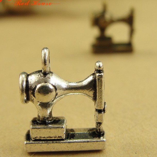 

300 PCS sewing machine Charms pendant Antique Bronze & silver Plated good for DIY craft jewerly making