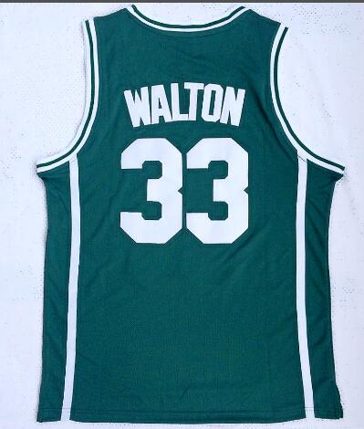 

2018 NEW MENS Bill Walton 33 Heliks High School Green embroidery Basketball jerseys,2018 NEW Trainers Basketball JerseyS,men Basketball wear, Walton 33 green
