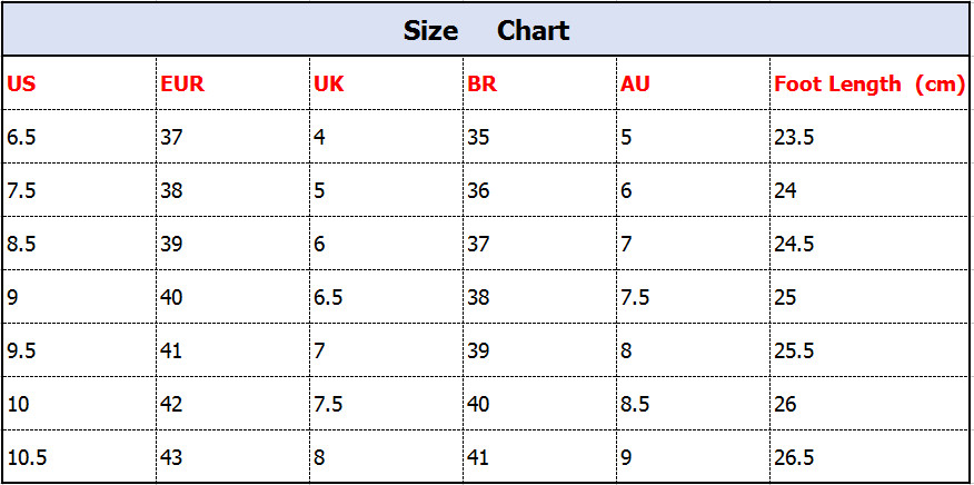 Italian Shoe Size Chart