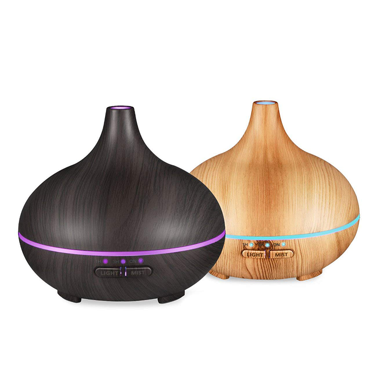 

DHL Shipping Essential Oil Diffuser 150ML Wood Grain Aromatherapy Cool Mist Humidifier with 7 Colors and 3 Timer Setting Auto-Off Featur