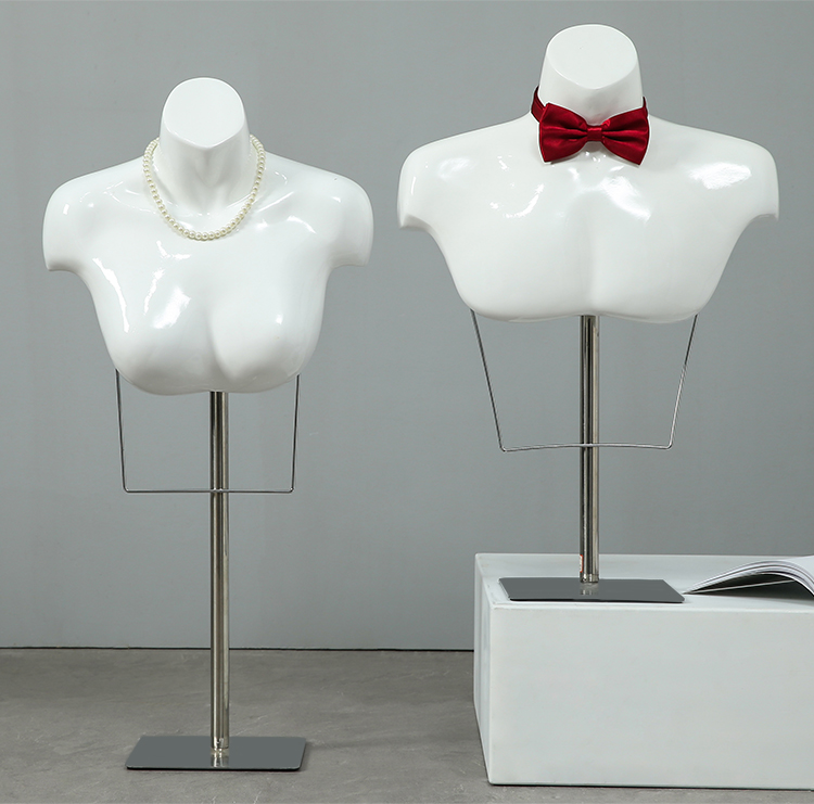 

New Style Half Body Mannequin With Base For Tie Display Female&Male Mannequin Made In China