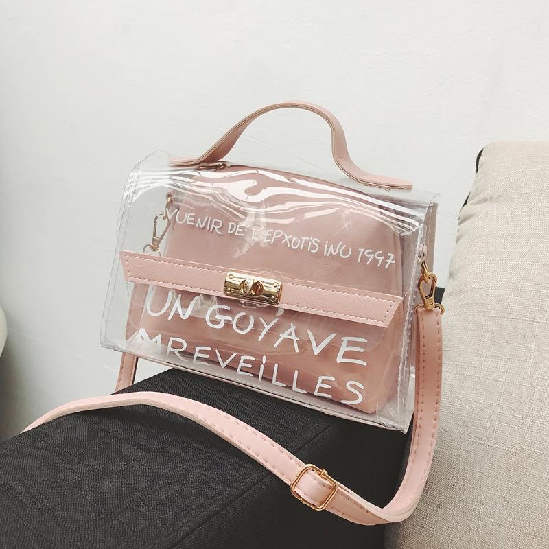 Fashion Women Pvc Clear Transparent Shoulder Bag Tote Girls Fashion Women Pvc Clear Transparent Shoulder Bag Tote Girls