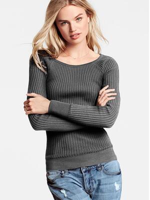 

Classic Fashion Female V and O round neck pullovers sweater Sexy slim basic coverage ladies knitted blouses jumpers, Blue