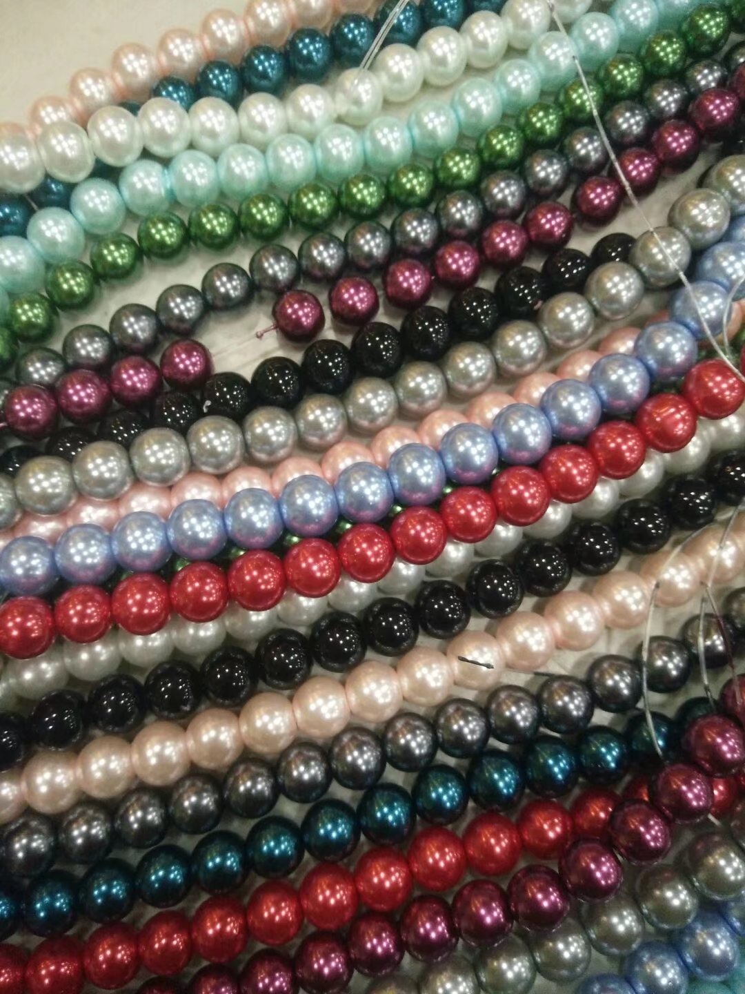 2,000 pcs Metallic Silver Artificial Plastic Pearls 4mm Tiny Round Craft Beads