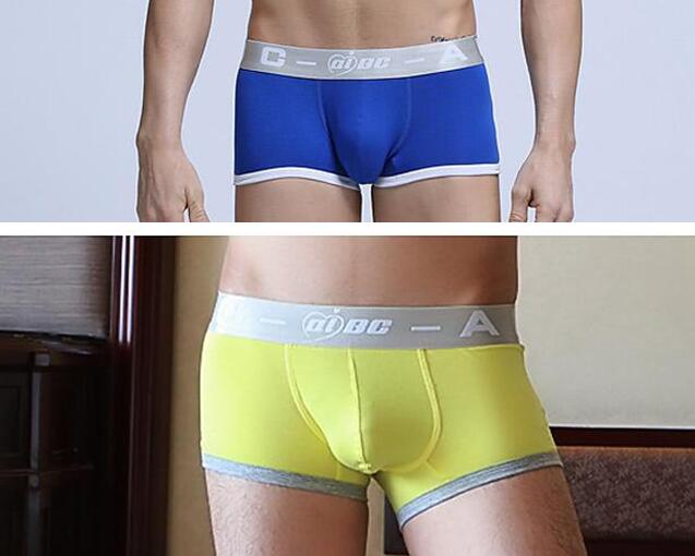 

New Mens Underpants Sexy Cotton Boxers Open Back Underwear Male Panties Sexy Men's Underwear boxers Undies Slip Homme Gay Underwear 3piece/lot, Yellow