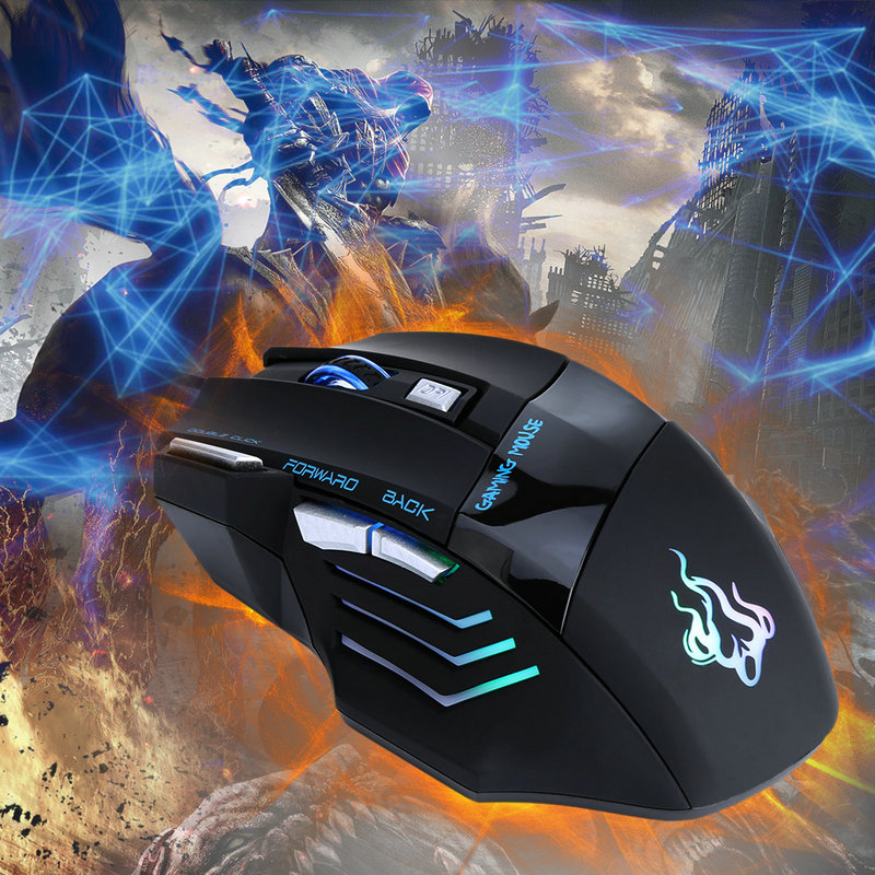 

New A908 Mouse 5500 DPI Colorful Light Emitting Professional Optical Mechanical Wired Gaming Cable Mouse Mice Free Shipping