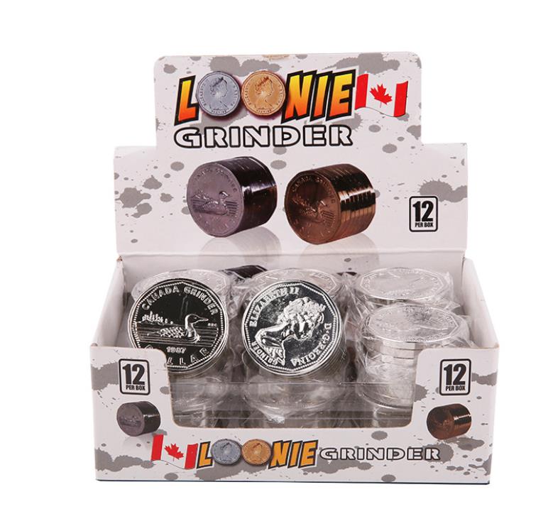 

New 3 tier engraving Linder, creative coin coin manual grinder, smoke cutter