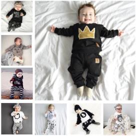 

Baby Clothes Boys Ins Clothing Sets Girls Letter T Shirt Pants Kids Print Summer Top Leggings Cartoon Long Sleeve Child Outfits Suits WSZ6, As pictures
