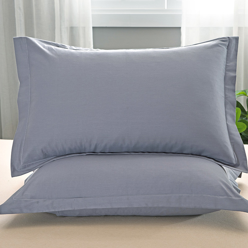 Solid Gray Solid Color Pillow Case 100 Cotton Bed Pillowcase