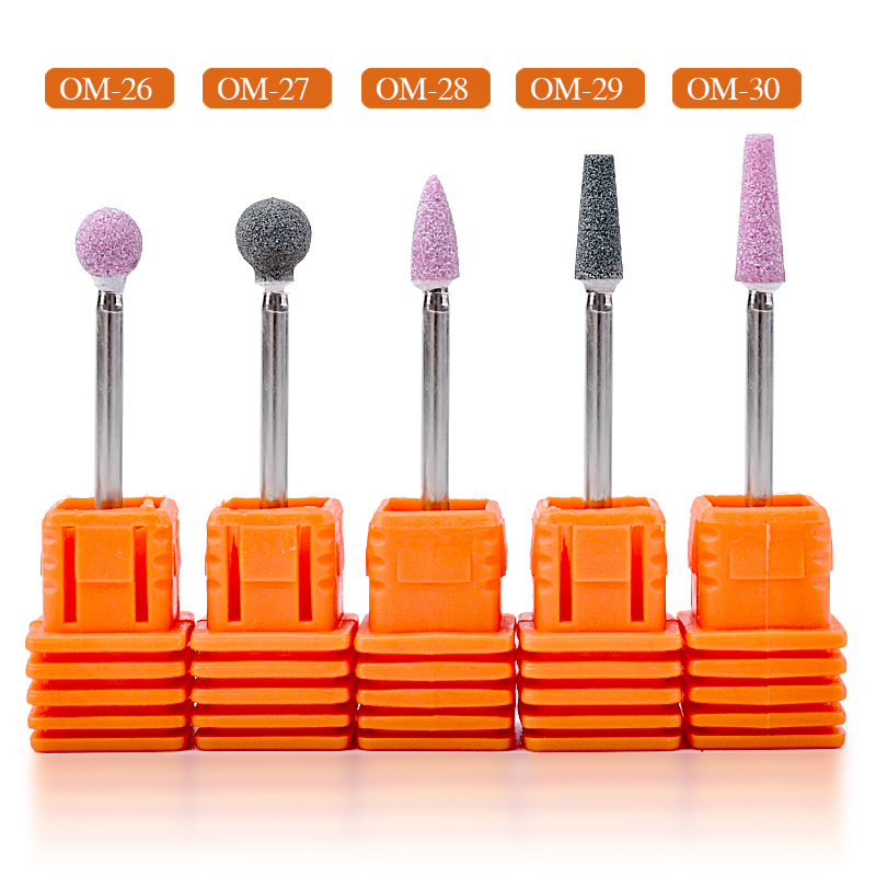 

5 pieces / set of quartz nail polishing machine bit manicure machine accessories rotating electric nail file manicure knife tool, As pic