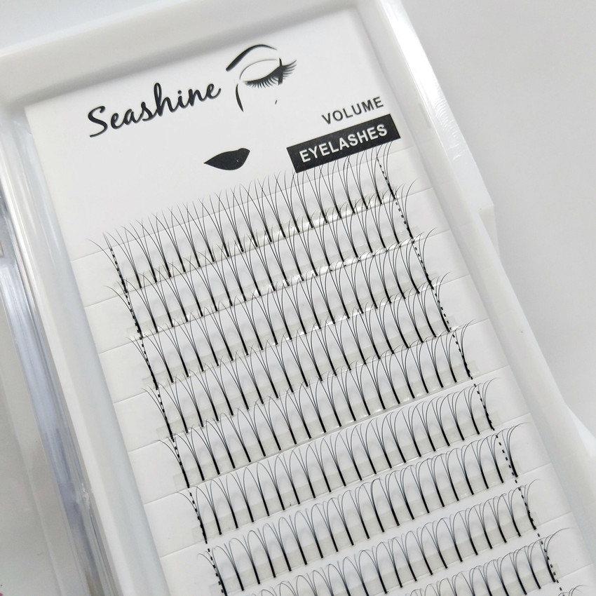 

Seashine Premade Volume Lash Fans 3D Long Stem Volume Fans Semi Permanent Individual Eyelash Extensions Make Up Beauty Tool Free shipping