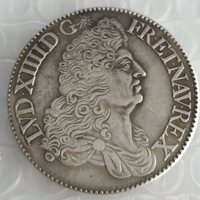 

France 1 Ecu - Louis XIV 1688 Copy Coins Brass Craft Ornaments replica coins home decoration accessories
