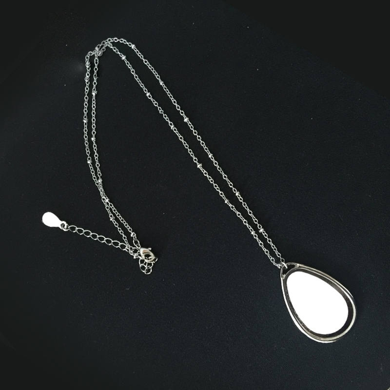 

blank necklace pendant for sublimation triangle water drop necklaces pendants for Thermal transfer printing include veneers wholesales