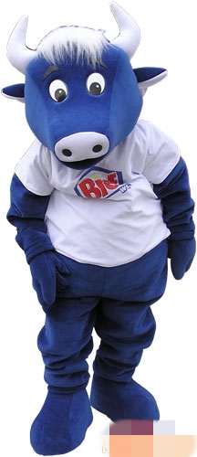 

Custom Newly designed Blue cow mascot costume Adult Size free shipping