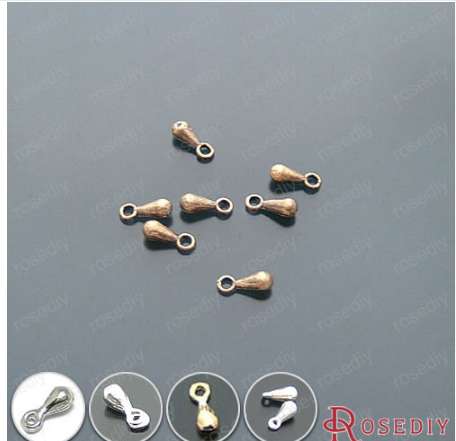 

(9849)100PCS 6*3MM Zinc Alloy Drop Shape Charms Extend Chain end Beads Diy Jewelry Findings Accessories Wholesale