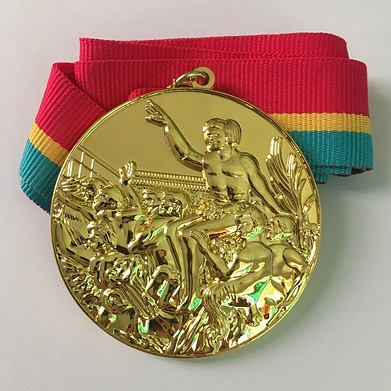 

1 pcs New Arrival The 1984 Los Angeles Olympic Game gold medal sport collectible award badge with ribbon free shipping