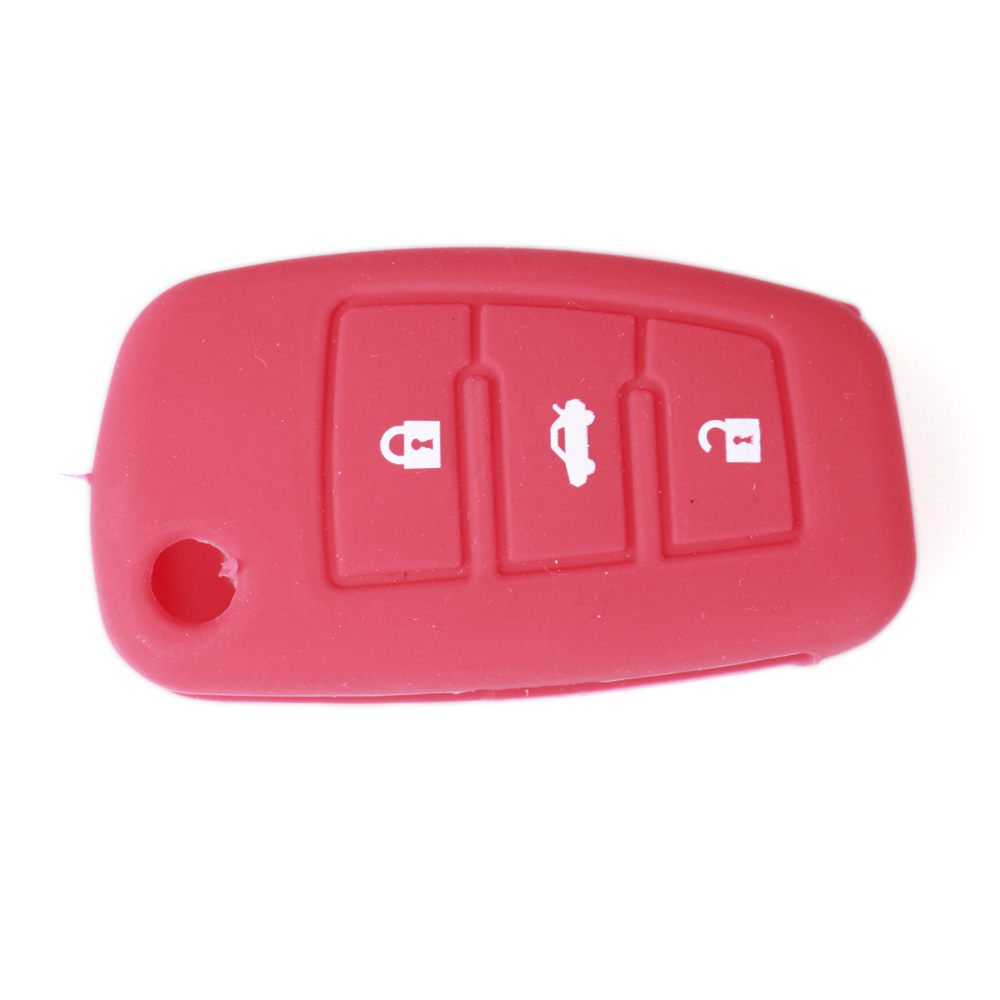 3Buttons Silicone Car Remote Fob Key Case Cover For Audi A6L Q7 TT R8 A3 A4L-image-415691243