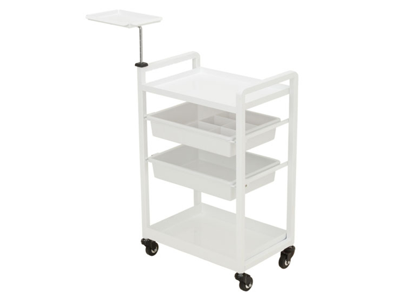

Facial Trolley Beauty Salon Fully Assembled Trolley Storage Organizer White Cart With 4 Drawers Elitzia ETST19