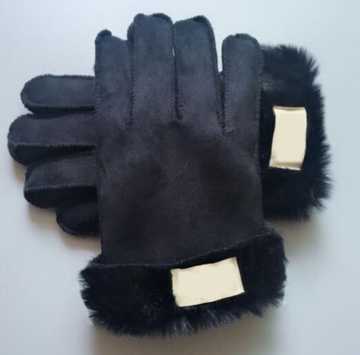 

Autumn men/women glove winter warm imitation fur one sheep imitation hair points thickening gloves plush liner riding windproof gloves, Blue;gray