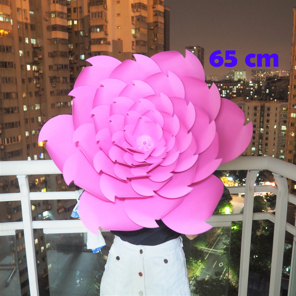 

65-80CM DIY Artificial Flowers Fleurs Artificielles Backdrop Glitter Giant Paper Flower 1 Piece Wedding Party Decorations Decor Baby Shower