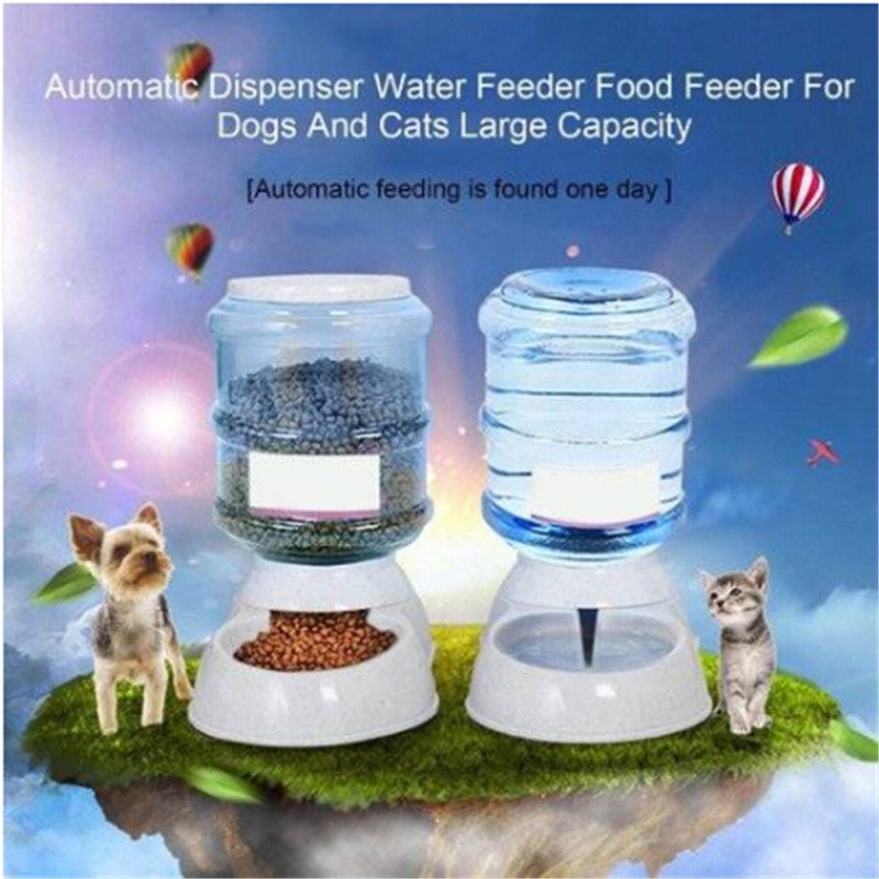 

Automatic Dispenser Water Feeder Food Feeder For Dogs And Cats Large Capacity Dog Supplies Dog Bowls Feeders