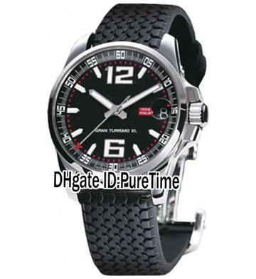 

New GT XL Chrono 168997-3001 Steel Case Black Dial Automatic Mens Watch Car Tire Rubber Black Sports Watch Date High Quality CHD-B54a1, Chd-b84