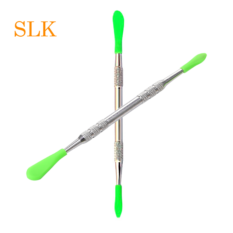 

Wax dabber tools oil rig dab jar smoking tool dry herb dabber titanium vaporizer pen with silicone drip tip cover smoking accessories 420