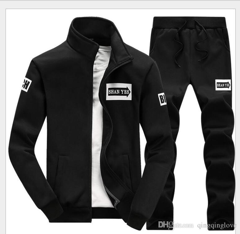 

New Style Mens Sweat Suits Spring Brand Mens Tracksuits Sets Jogger Jacket with Pants Sporting Suit Hip Hop Sweatshirts Men's Tracksuit, Blue