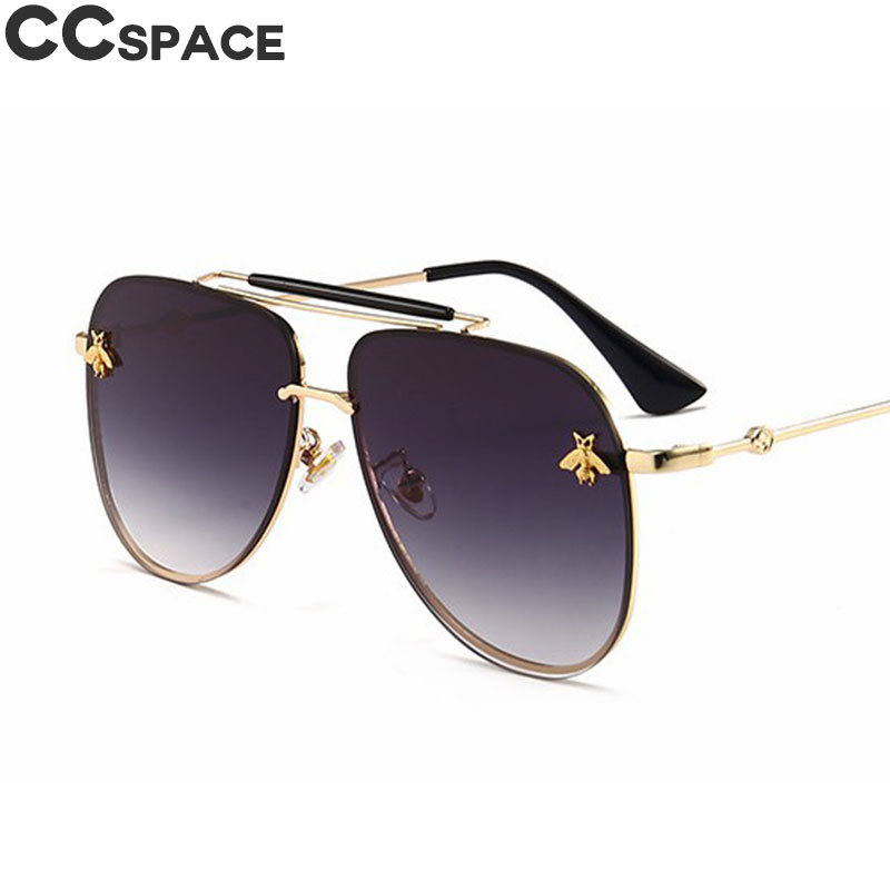 

Vintage Bee Pilot Sunglasses Women Retro Cool Men Glasses 2018 Fashion Shades UV400 CCSPACE lasses Oculos 47768