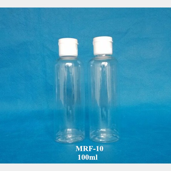 

50PCS 100ML Empty Clear Flip Top Cap Plastic Bottle, 100ml Plastic Clear Container