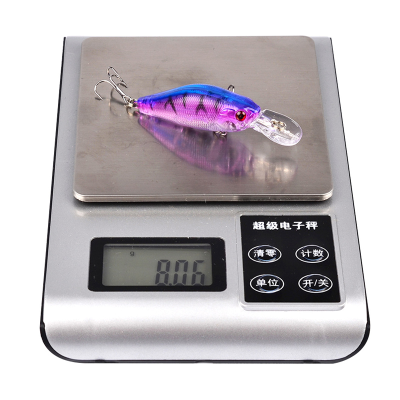

Small Size 7cm 8g River BASS Fsihing lure Fresh water fishbaithook With 3D Eyes 8g 7cm Blackfish Crankbait Fishhooks