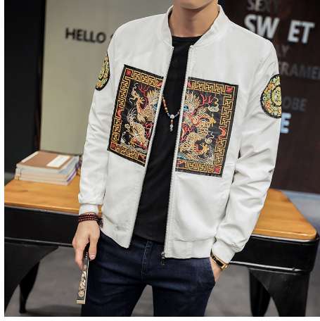 Spring Bomber Jacket Men 2018 New Fashion Chinese Long Pao Jackets Men Slim Fit Long Sleeve Casual Mens Coats Windbreaker 5XL-M