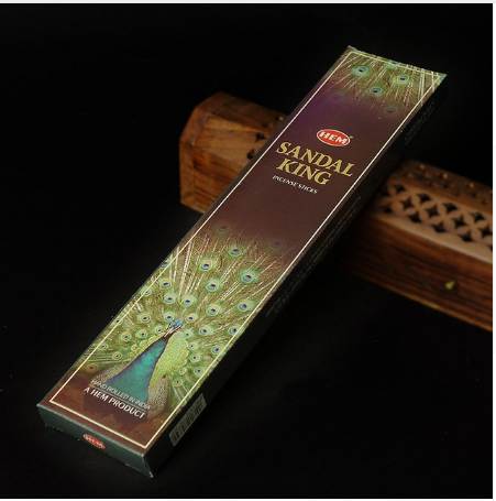 

King Peacock sandalwood incense,Rich aroma lasting Brighten the mood Increase positive energy,20 incense sticks