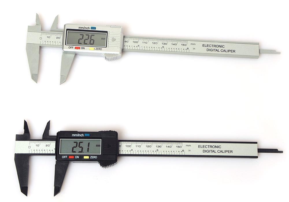 

150mm 6inch LCD Digital Electronic Carbon Fiber Vernier Caliper Gauge Micrometer Plastic Caliper
