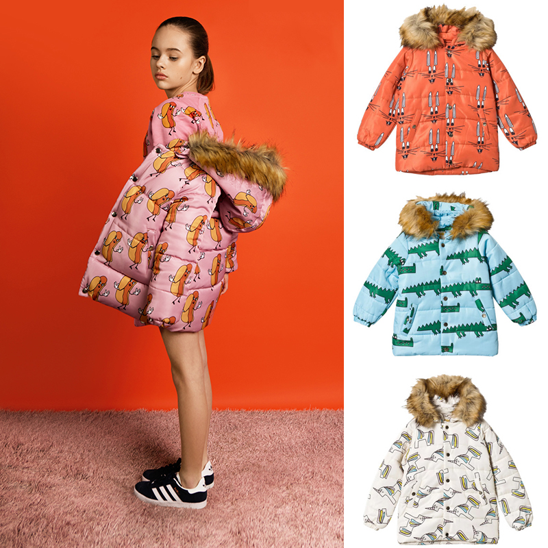 Baby girl clothes 2018 Winter parka for girls Bobo Choses Down jacket kids winter jacket for boy hugo children's clothing