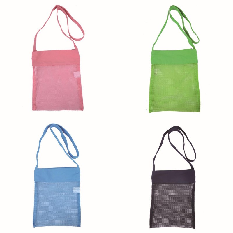 

Beach Mesh Pouch New Towel 4 colors Mesh Carrying Box Tote handbags Kid Ball Pouch Beach storage bag, Green