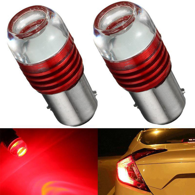 

4pcs Strobe Flashing Red 1157 2357 6W Auto LED Projector Bulb Car Tail Backup Light Lights Lamp DC 12V