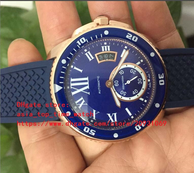 

Luxury Top Quality latest version Watch blue 42mm dial DE WSCA0010S Rose gold Mechanical Automatic Mens Watch Watches