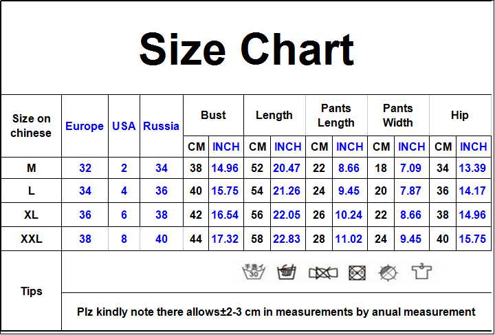 Miss Elaine Size Chart