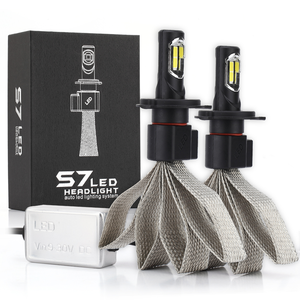

S7 LED Headlight H1 H4 H7 H27 H3 H11 H13 9004 9007 LED Car lemp Bulbs 72W 8000lm 6000K Auto Headlamp Fog Light