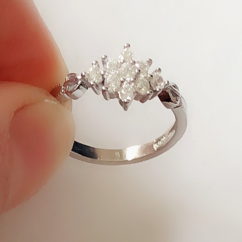 

S925 Sterling Silver Snowflower Zircon Fashion Rings Size #4-13/Platinium Coated/Gold/Rose Gold Color-061