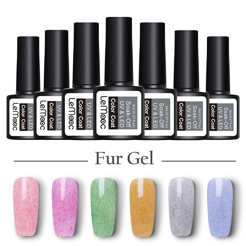 

LEMOOC 8ml Nail Polish for Nails Manicure Soak Off Gel Nail Polishes UV Led Lamp Varnish UV LED Gel Lacquers