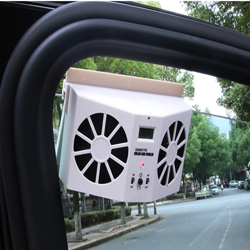 Ventilateur solaire pour voiture ventilateur de fenêtre système de ventilation rechargeable auto purificateur d'air refroidisseur outil clair