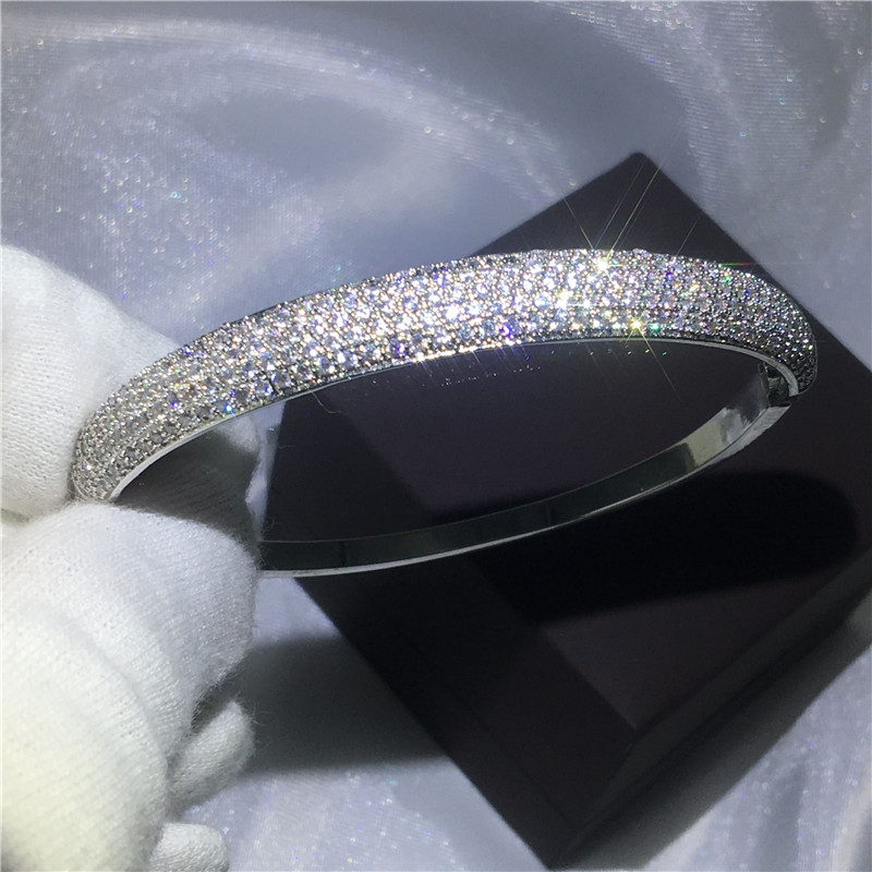 Bracelet Baguette en diamant pour femmes, 300 pièces, grand bracelet brillant, accessoires de mariage, marque à la mode