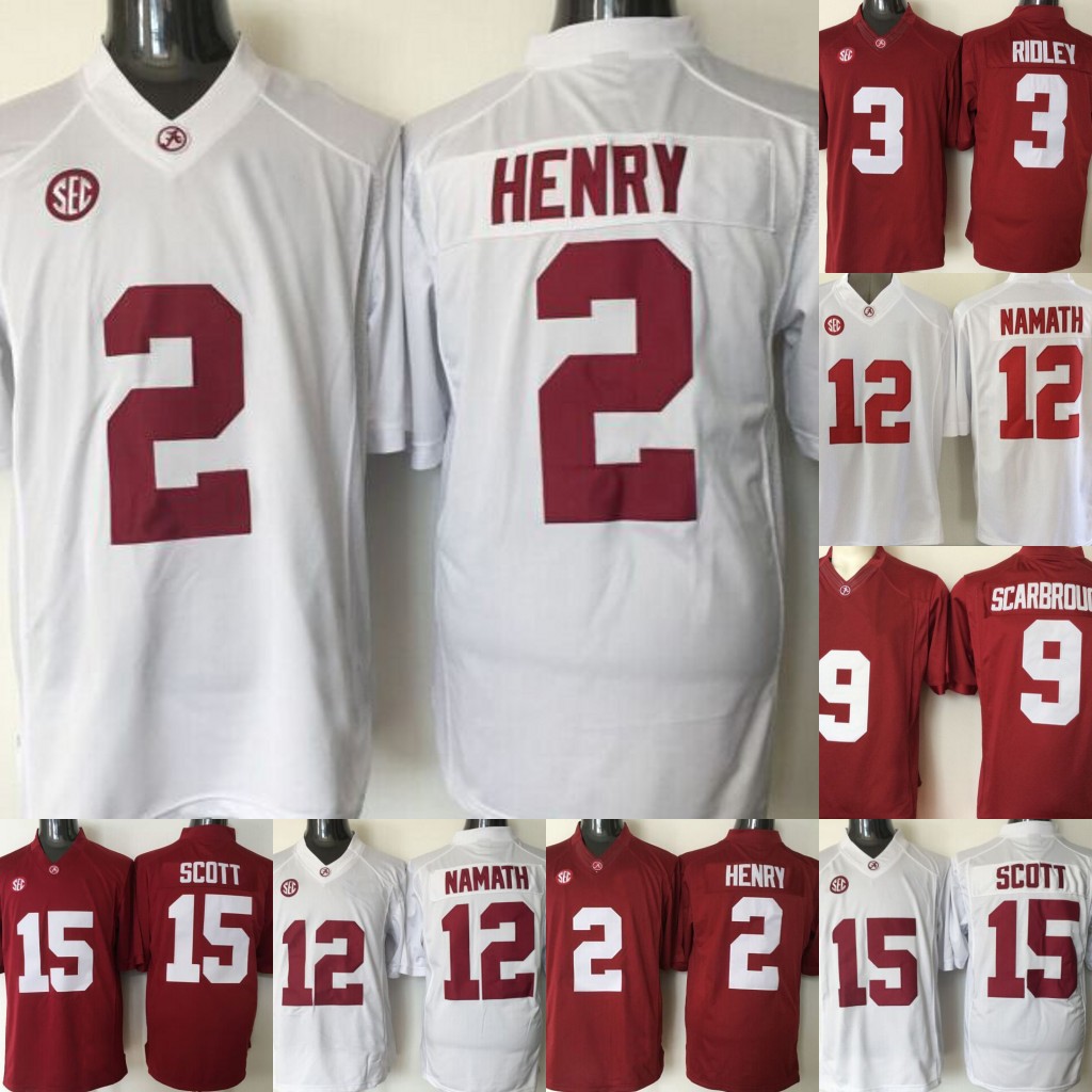 

Football Jerseys Youth Alabama Crimson Tide Football Jersey 2 Jalen Hurts 3 Ridley 12 Namath 17 Drake Red White NCAA Kids Jerseys, 17 red